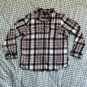 Erika Women’s Medium Black And Red Button Up Flannel